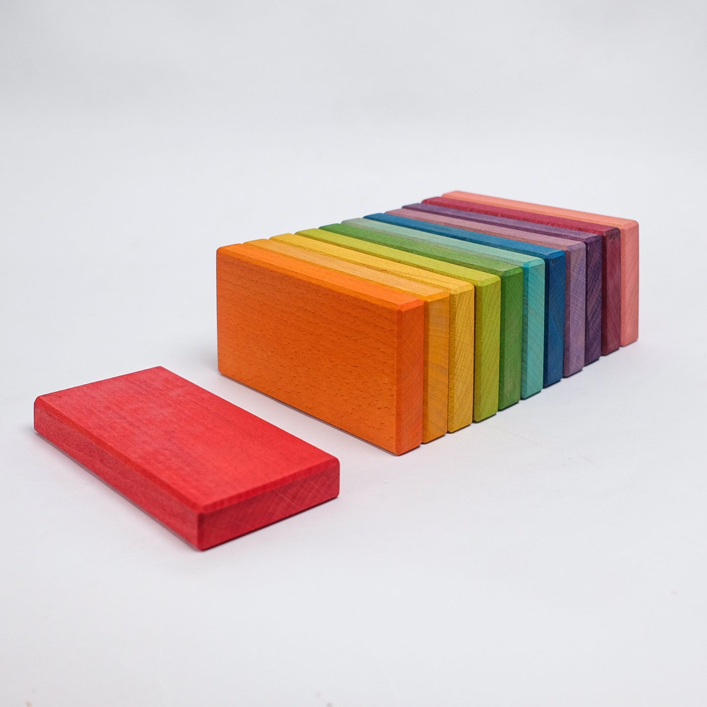 Set of 12 Flat Boards - Rainbow Unit Blocks