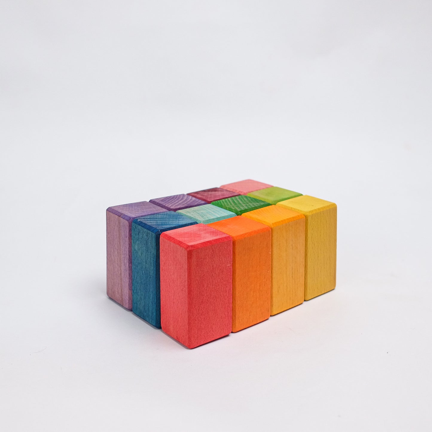 Set of 12 Half Pillars - Rainbow Unit Blocks