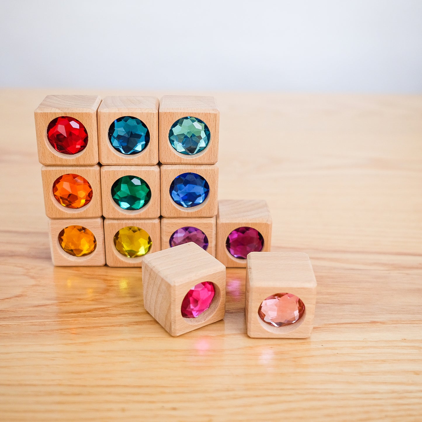 Set of 12 Cube Gem Blocks - New Sizing!