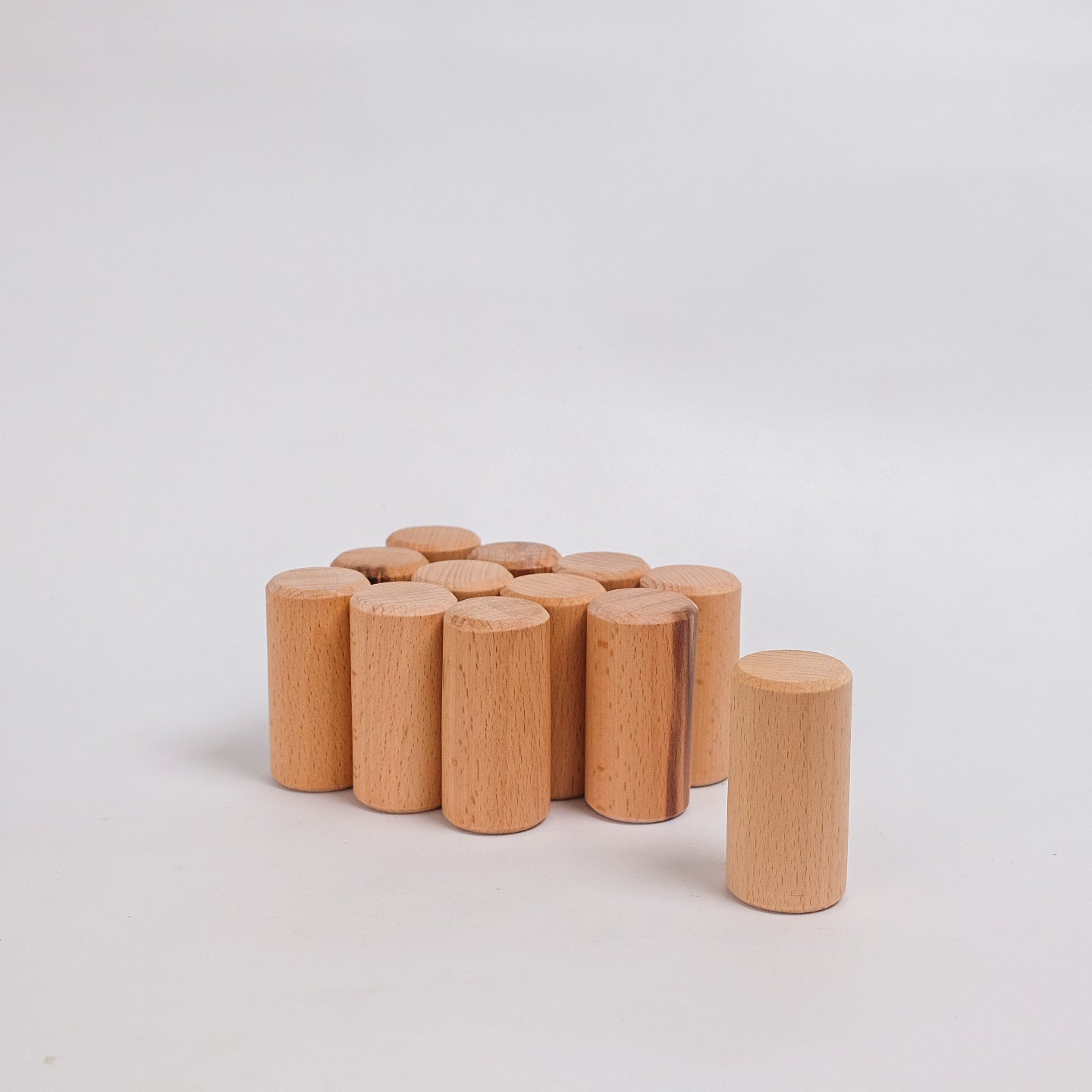 Set of 12 Half Columns - Natural Unit Blocks