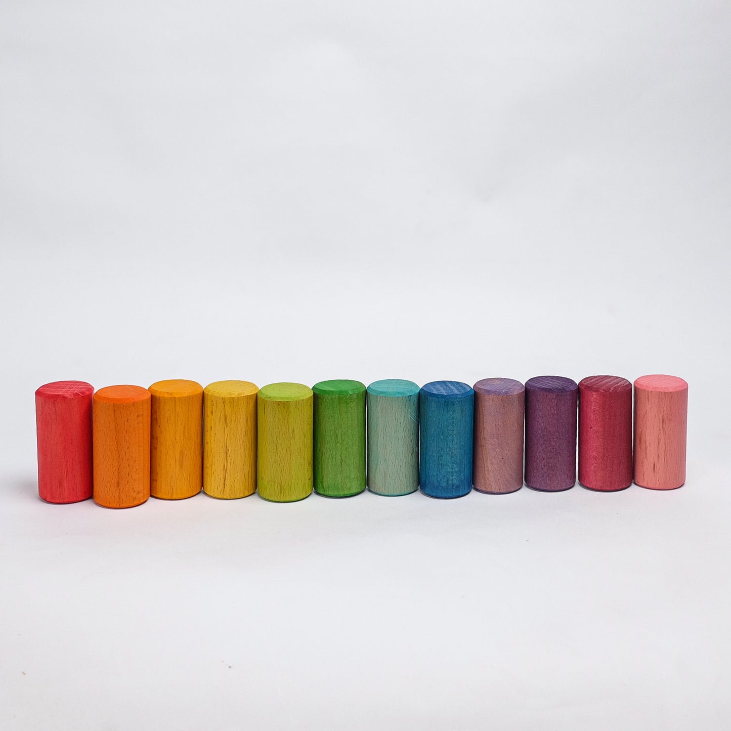 Set of 12 Half Columns - Rainbow Unit Blocks