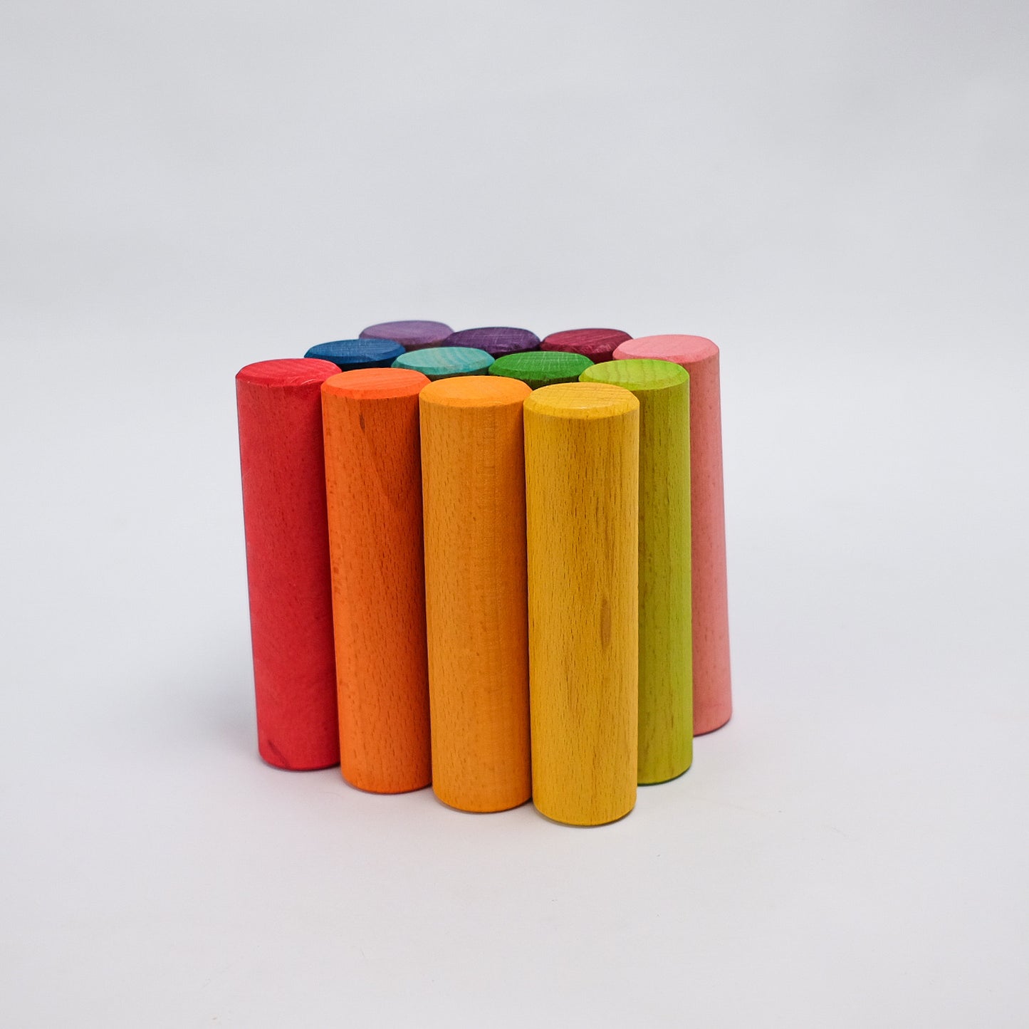 Set of 12 Columns - Rainbow Unit Blocks