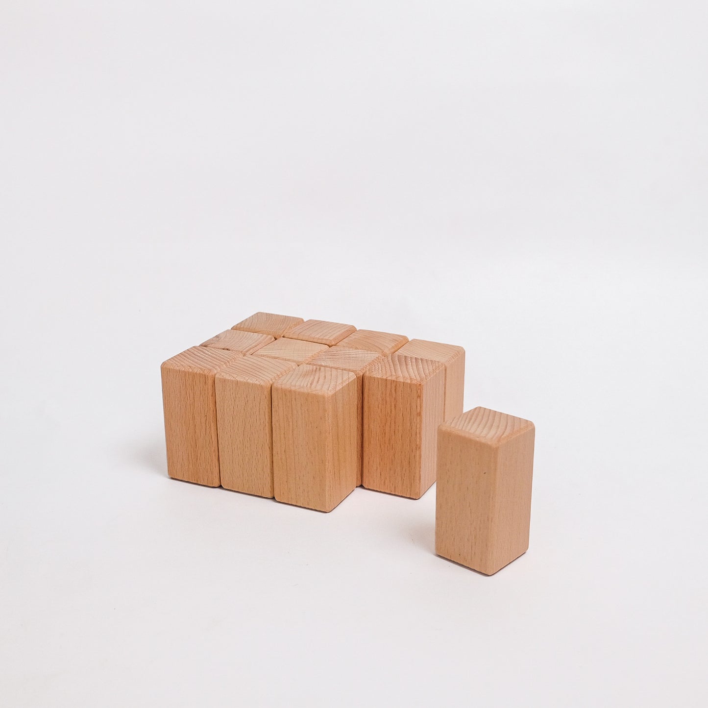 Set of 12 Half Pillars - Natural Unit Blocks