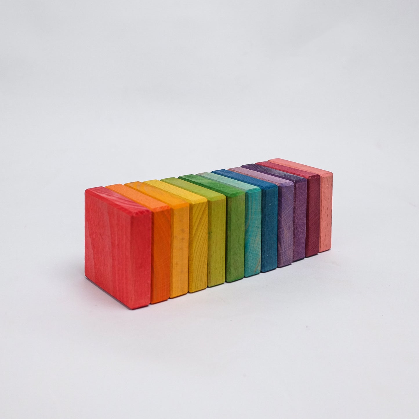 Set of 12 Half Flat Boards - Rainbow Unit Blocks