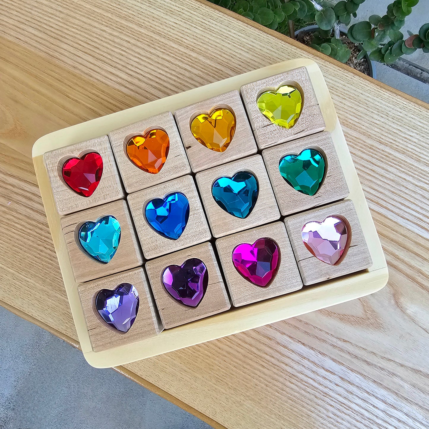 Gem blocks - Rainbow Hearts