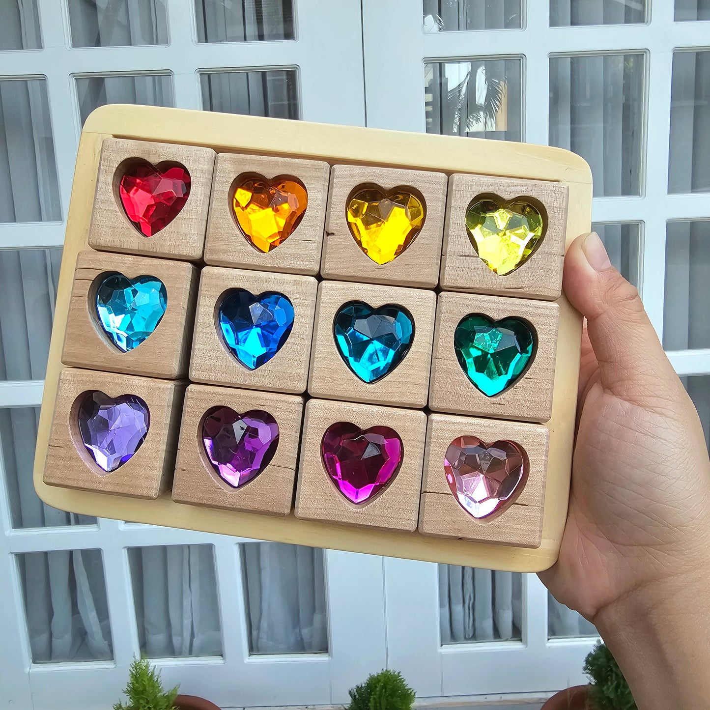 Gem blocks - Rainbow Hearts