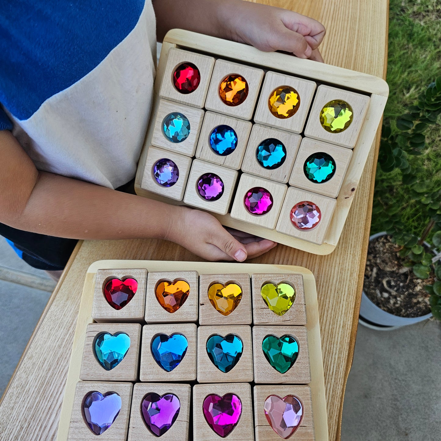 Gem blocks - Rainbow Hearts